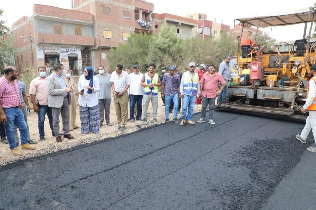 أعمال تطوير ورفع كفاءة طريق شبين الكوم 