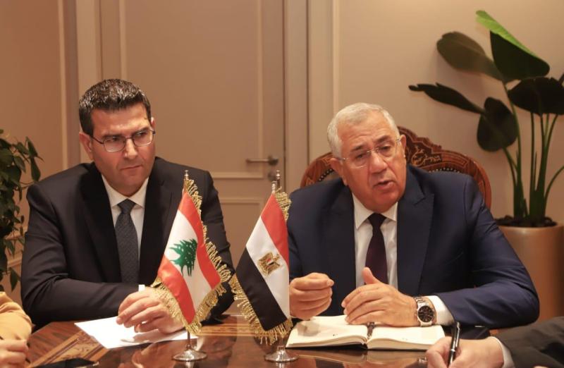 وزيرا الزراعة في مصر ولبنان يبحثان تعزيز التعاون المشترك بين البلدين