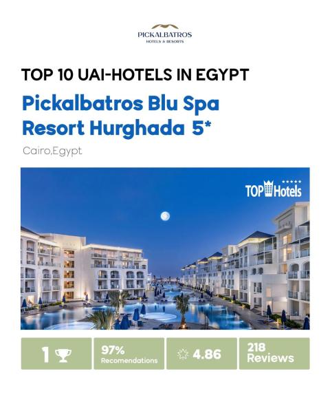 اختيار منتجع الباتروس بلو سبا بالغردقة كأفضل منتجعات نظام الاقامة الشاملة كليا فى مصر للسوق الروسى Ultra All-Inclusive Resorts