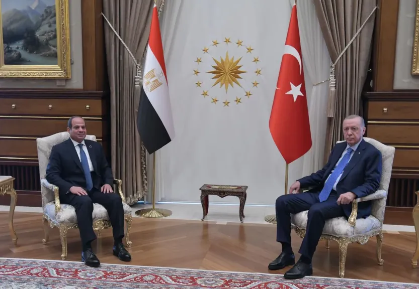 الرئيس عبدالفتاح السيسي والرئيس رجب طيب اردوغان 