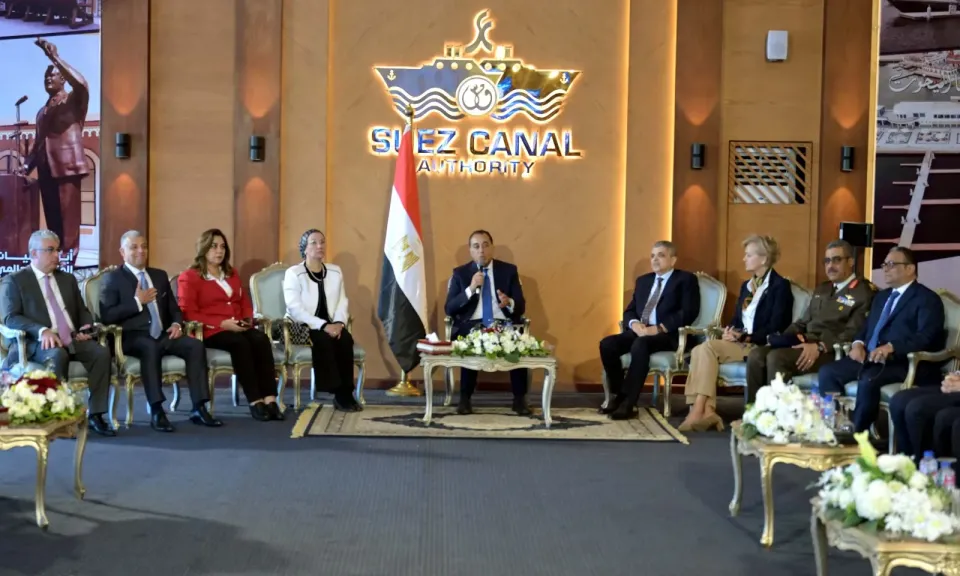 رئيس الوزراء يُلقي كلمة خلال احتفالية هيئة قناة السويس بيوم التفوق