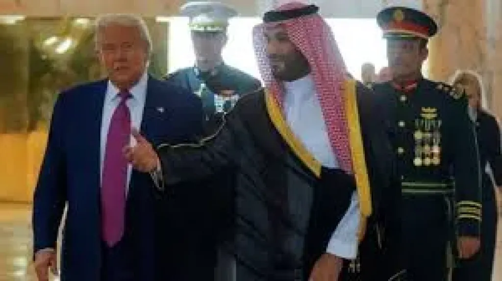 ولى العهد السعودى يستقبل ترامب وسط التوقعات بتوقيع استثمارات بتريليون دولار