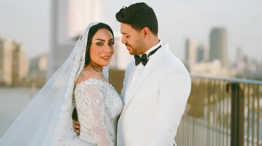 محمد شاهين و زوجته المنتجة الإماراتية رشا الظنحاني