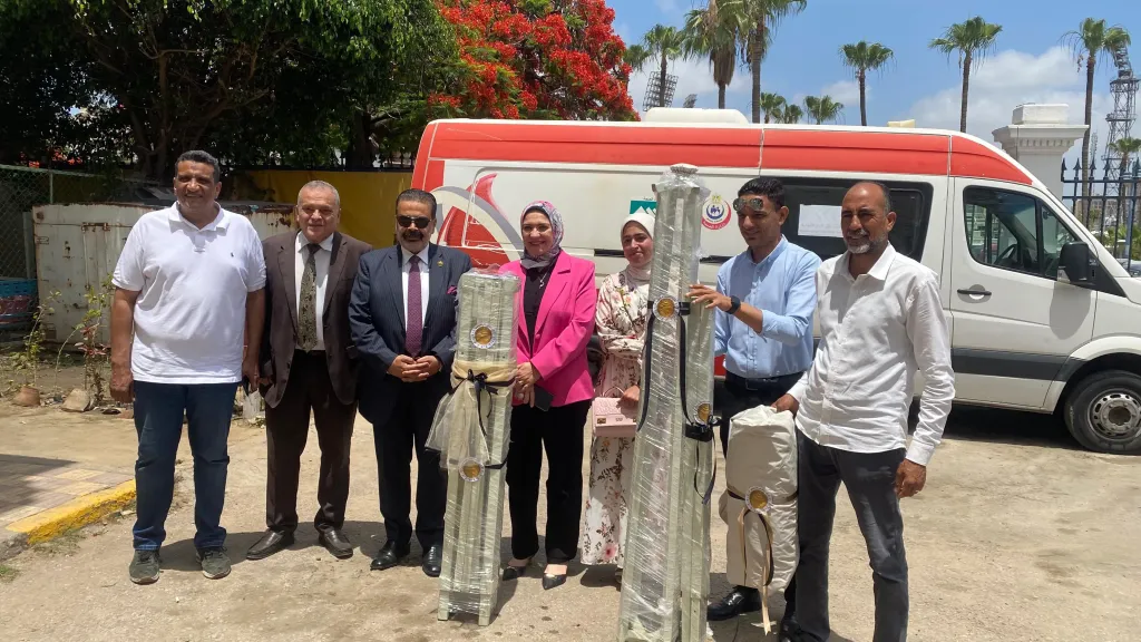 الوليلي يُهدي بنك الدم بالإسكندرية خيمة دعمًا لحملات التبرع