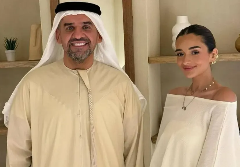 ملك أحمد زاهر تعبر عن سعادتها بلقاء حسين الجسمي.. صور