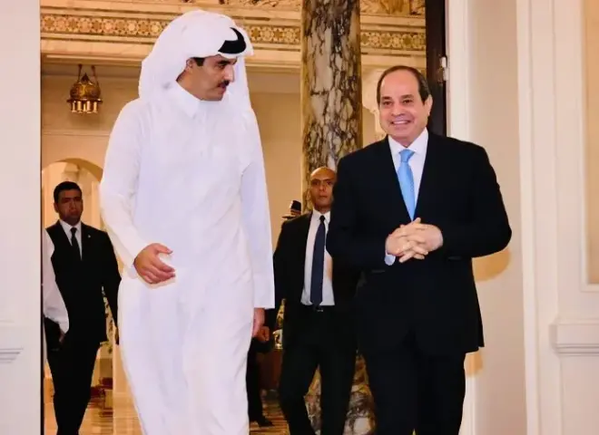 تفاصيل لقاء الرئيس السيسي مع أمير قطر في الدوحة حول العدوان الإسرائيلي وتوحيد الموقف العربي