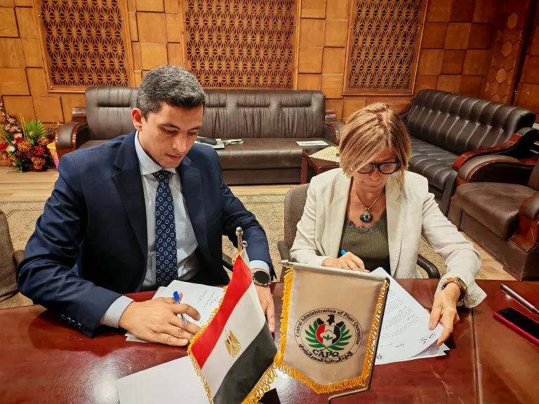 جانب من التوقيع 