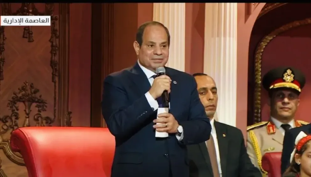 الرئيس السيسي خلال احتفالية وطن السلام