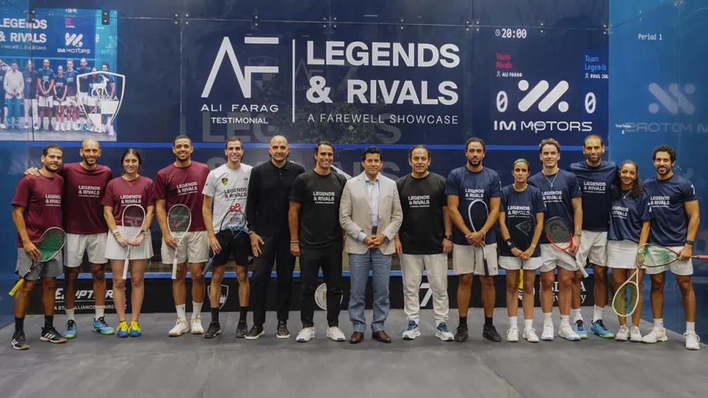 أندية وادى دجلة تُكرّم علي فرج وتُطلق اسمه على أحد ملاعب الإسكواش... أندية وادى دجلة تُكرّم علي فرج وتُطلق اسمه على أحد ملاعب الإسكواش تخليدًا لمسيرته الأسطورية