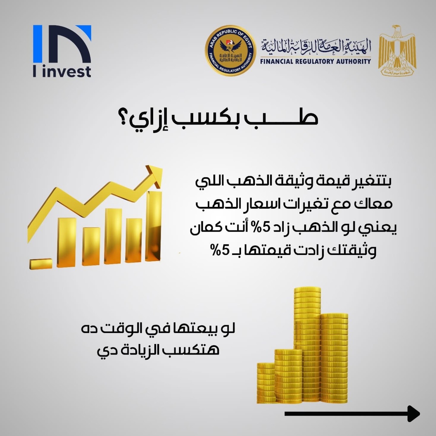 الرقابة المالية تطلق مبادرة لتوعية المتعاملين: دليلك للاستثمار في الذهب عبر صناديق الاستثمار